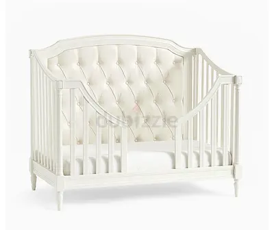 Pottery Barn Kids toddler bed conversion kit for Blythe crib in French white.