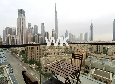 Full Burj Khalifa and OldTown View / Furnished 1BR