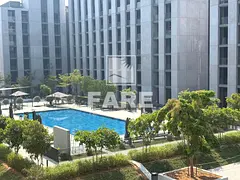 Fully Furnished Studio with Balcony &amp; Pool View for Rent in Tiraz 2, Aljada