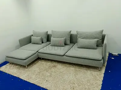 Ikea Soderhamn light grey lshape sofa