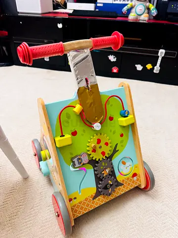 Wooden Baby Walker and Activity Push Toy - Bright Tree Design