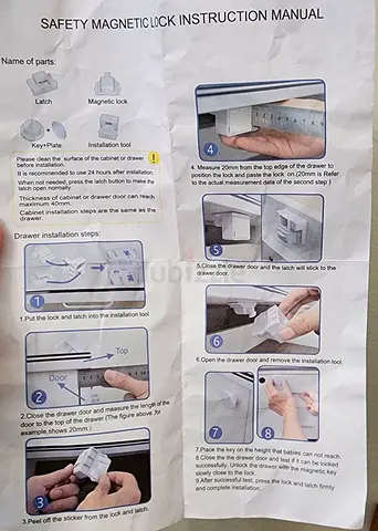 Safety Magnetic Lock for baby proofing.