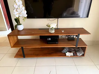 Wooden TV Console / Entertainment Unit - Used, Good Condition