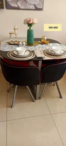 Modern 4-Seater Dining Table with Chairs - Good Condition