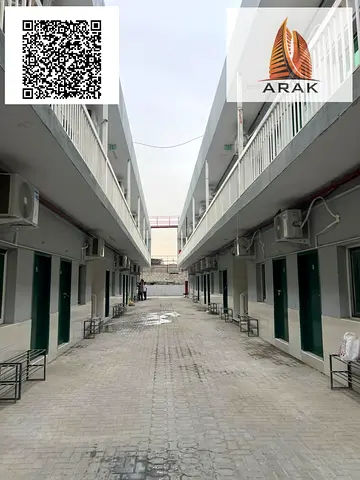🏢 كامب عمال – الشارقة، الصناعية 10 عدد الغرف: 102 غرفة الإيجار: 4500 درهم لكل غرفة سعة الغرفة: 6 أشخاص