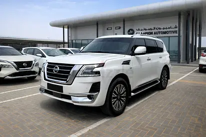 2021 NISSAN PATROL V8 - 92,000KM - GCC SPECS - 8-PASSENGER- FULL OPTION LE TITANIUM WITH BIG ENGINE