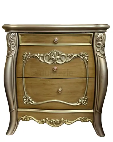 Elegant Gold Armoire with Drawers 2 pieces عدد ٢ كوميدينو