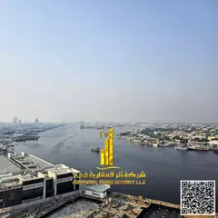 Luxurious two-bedroom apartment with a living room, open view, newly furnished, for monthly rent in