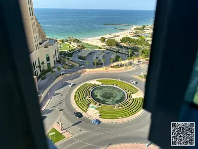 شقة فخمة غرفة وصالة اطلالة بحرية مباشرة  مفروشة فرش جديد  للايجار في عجمان - الكورنيش - برج الاتحاد