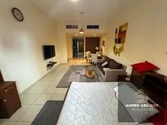 Largest furnished studio for rent in Ajman One Towers Al Rashidiya 3, spacious layout, parking, pool