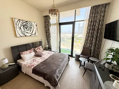 FULLY FURNISHED STUDIO APARTMENT WITH NO AC BILL // BURJ KHALIFA VIEW