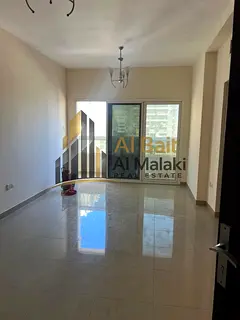 One bedrooms and a living room in Al Taawun with a balcony and open view