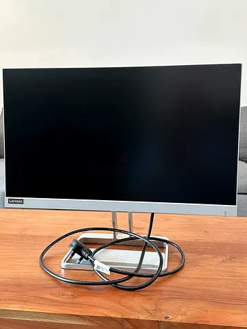 Lenovo LED monitor with stand and power cable - used