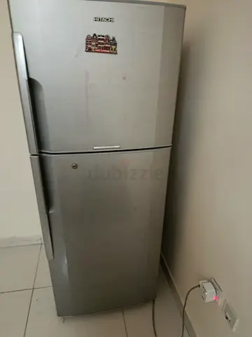 Hitachi Silver Double-Door Refrigerator - Very Good Working Condition