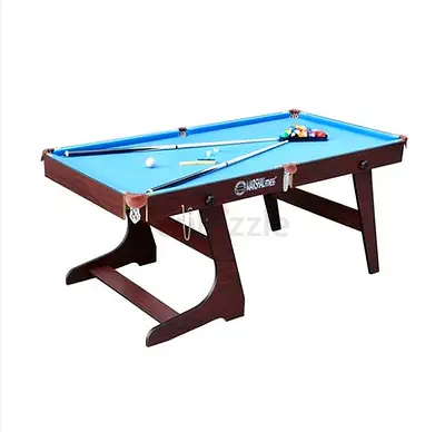 Premium 6 Feet Pool Table in Green and Blue - High-Quality MDF