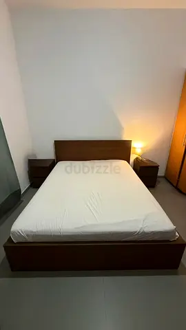 IKEA bed frame and side tables - flawless condition