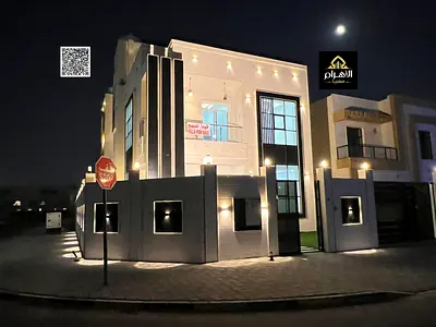 For sale in Al Zahia, a modern corner villa with 4 bedrooms and a roof terrace, featuring luxurious finishes. Bank financing available. Freehold owner