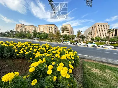 شقة جديدة تمامًا مكونة من غرفتي نوم وصالة + مطبخ شبه مغلق + 3 حمامات