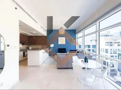 استوديو مفروش | باي سكوير 10 | إطلالة على وسط المدينة