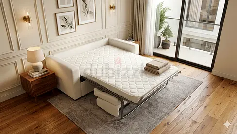 Natuzzi three seater sofa bed with mattress