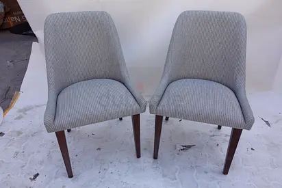 (42) A Pair of Contemporary Upholstered Dining Chairs