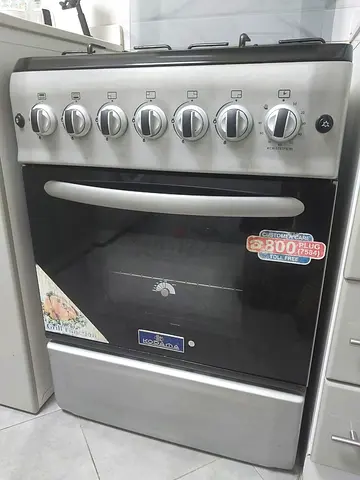 Gas stove with oven