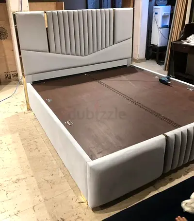 King-Size Bed with Padded Headboard