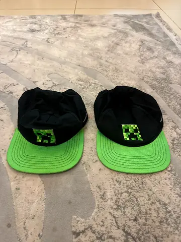 2x Minecraft Caps – Clean Condition – Bundle Deal