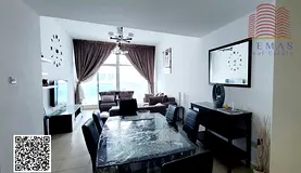 Two bedroom close kitchen fully furnished with parking available for rent, Ajman One Towers