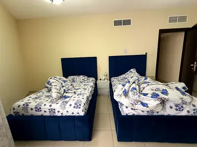 Elegant Blue Velvet Beds with Comfortable Mattresses