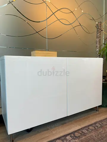 Modern White Storage Cabinet / Sideboard – Gloss Finish