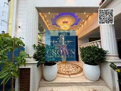 Corner Classic Super Deluxe Six Bedrooms Furnished & Central AC Villa for Sale In Yasmeen Ajman