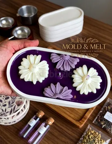 Oval Floral Candle - Mold  Melt