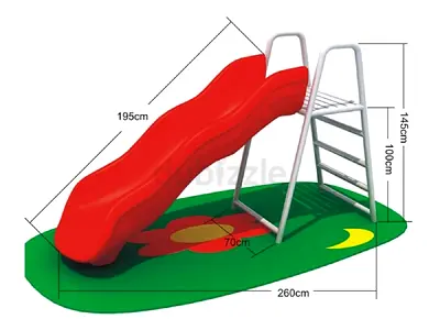 Outdoor Plastic Slide 180 Height For Kids