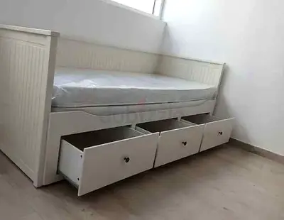 IKEA White HEMNES Day Bed with IKEA Mattress