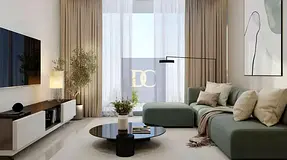 Furnished Studio | Pool &amp; Garden View | Balcony | Cubix Residences JVC