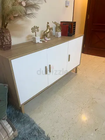 White and Wood Console / Sideboard - Excellent Condition