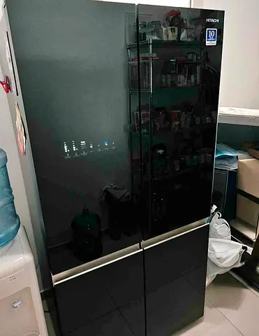 Hitachi Black Glass Four Doors Side-by-Side Refrigerator latest model perfect Condition