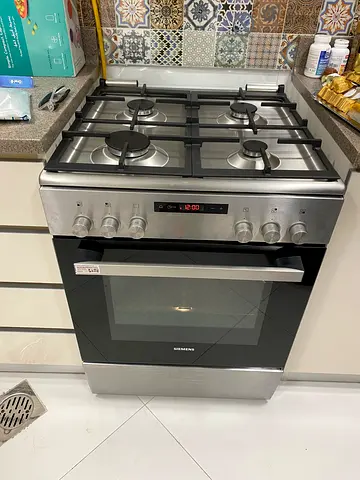 Siemens 60x60 cm 4burner top gass with electric oven Daul fuel cooker for sale