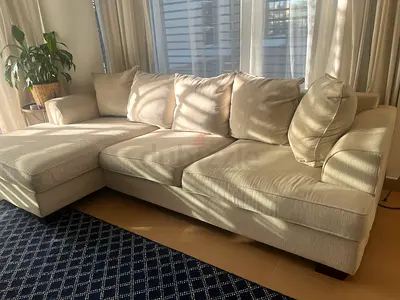 White L-Shaped Sofa