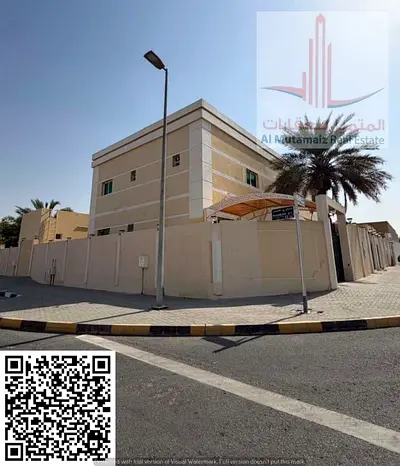 Villa for rent in Al Shahba, Sharjah. Consisting of five bedrooms, a majlis (formal sitting room), a living room, and an outdoor garden.