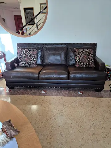 Faux Leather Sofa Set