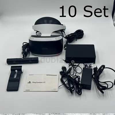PlayStation VR 1 (PSVR) headset bundle with processor unit and cables - Lot of 10