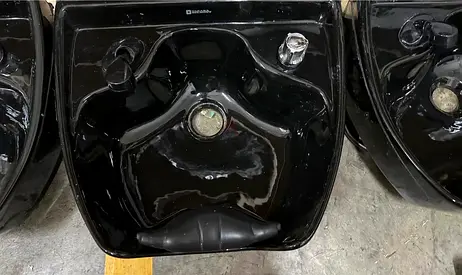 Black Salon Backwash Shampoo Bowl - Used, Good Condition (Single Unit)