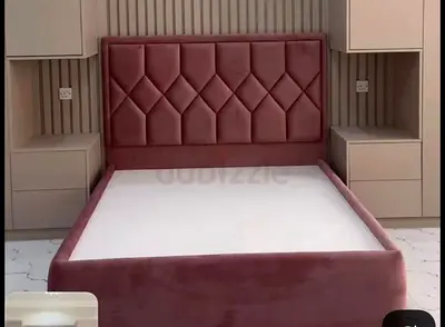 Velvet Upholstered Double Bed