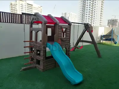 Kids Pro Slide And Swings With Climbing Wall