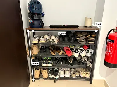 Used 4-Tier Shoe Rack / Entryway Organizer - 100 x 30 x 93 cm