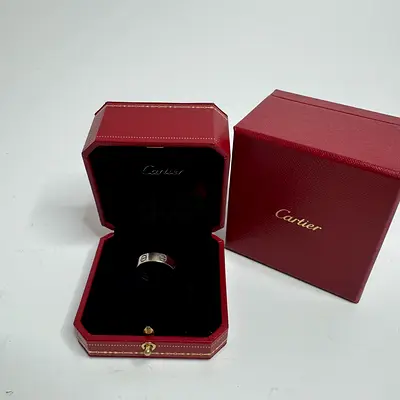 Authentic CARTIER LOVE RING IN 18CT WHITE GOLD (SIZE 55)