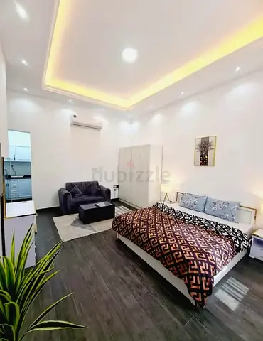 Furnished studio in zakhir area including water and electricity and Wi-Fi and maintenance parking