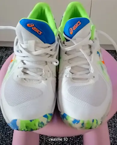 ASICS Lightweight Running Sneakers - White/Green, Size 11 ½US